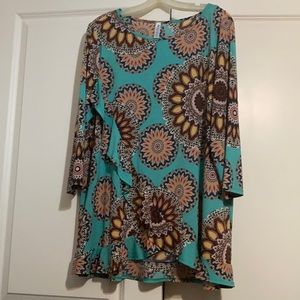 Paisley Grace Teal You Got Me Now Top 2XL
